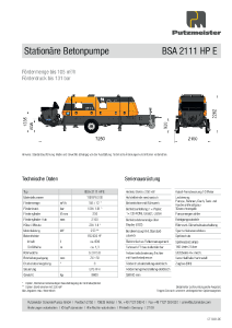 BSA 2111 HP E Typenblatt DE